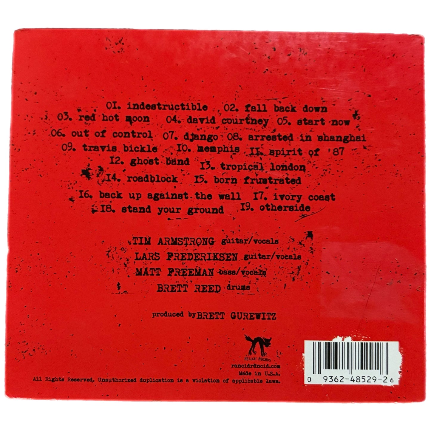 Rancid Indestructible CD