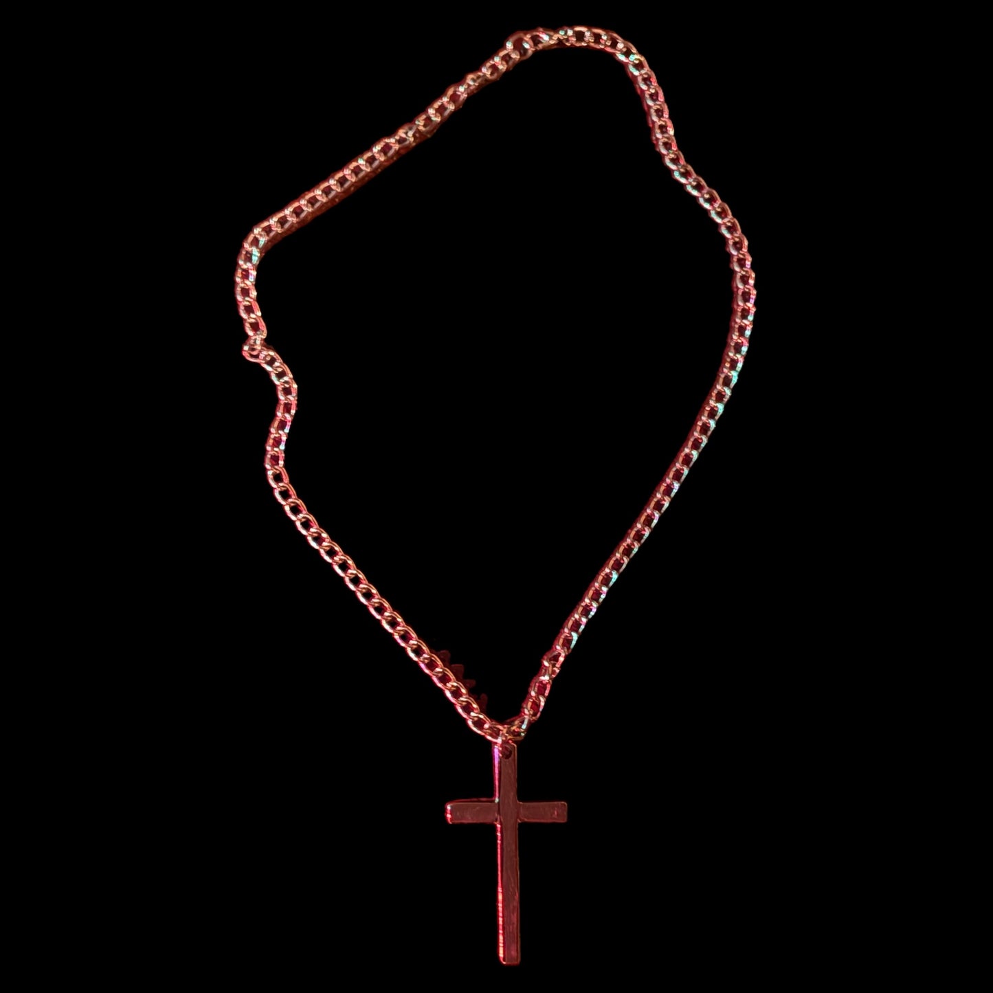 Solid Metal Cross Necklace
