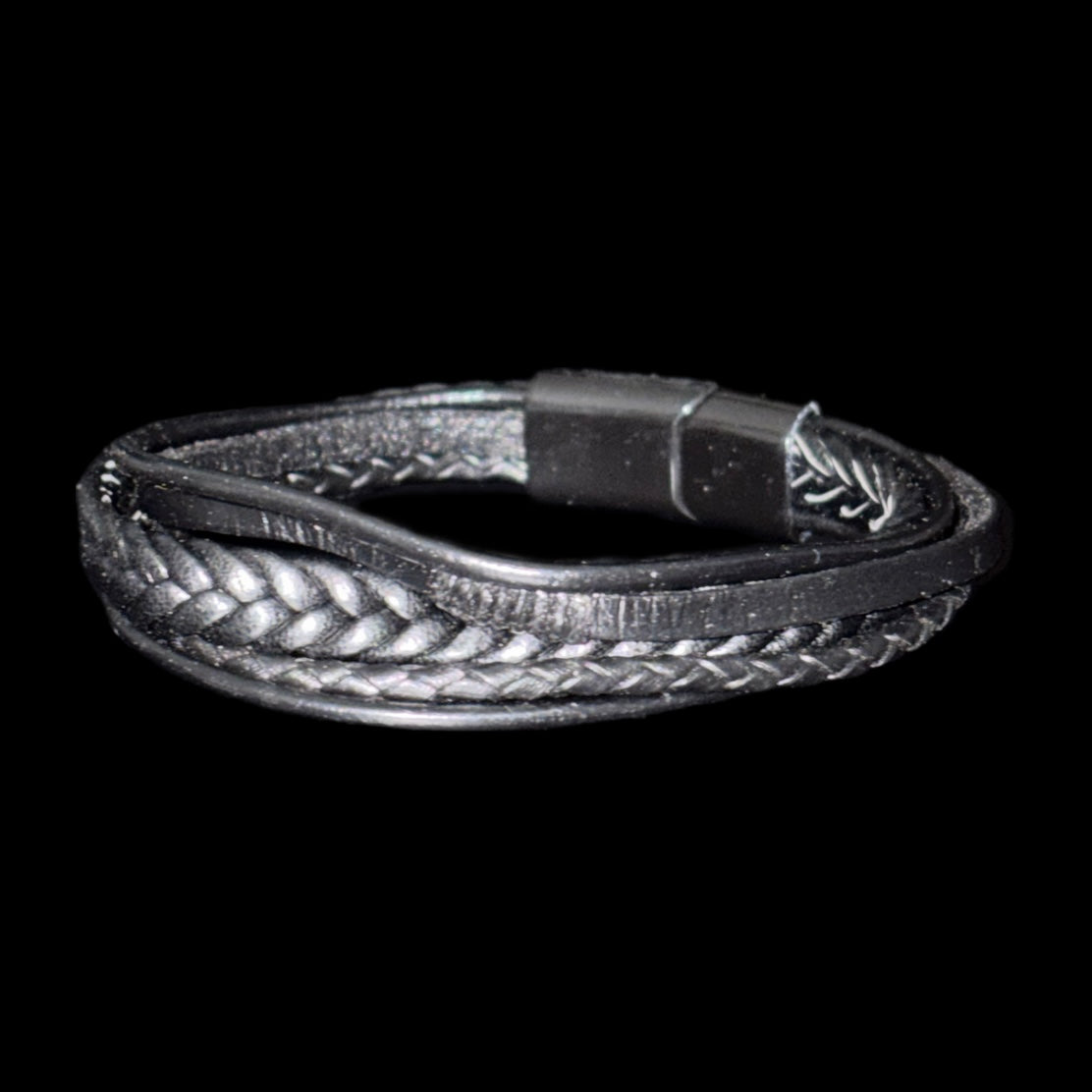 Black Leather Bracelet