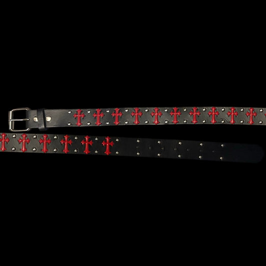 Black Leather Cross Belt (L)